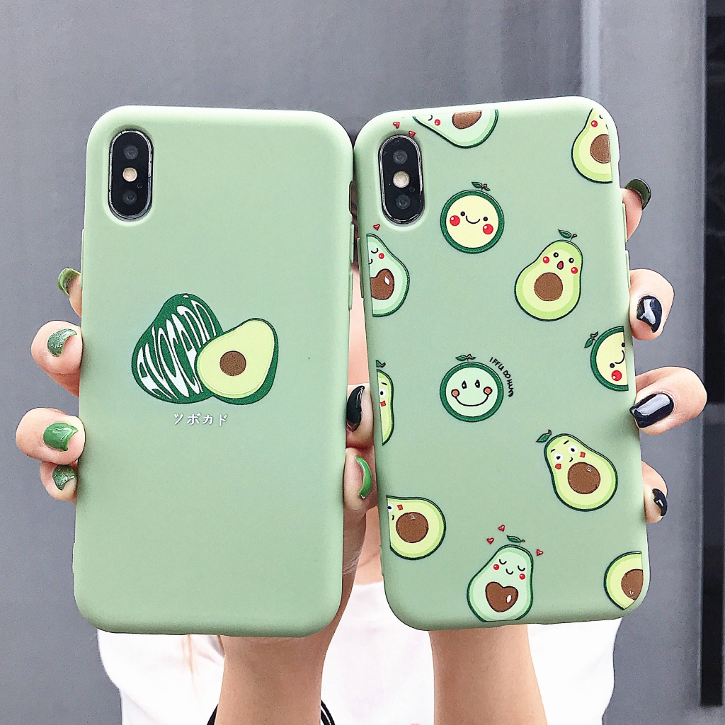 ins Avocado Fruit Silicone TPU Soft Phone Case for iPhone 12 Mini 12 11