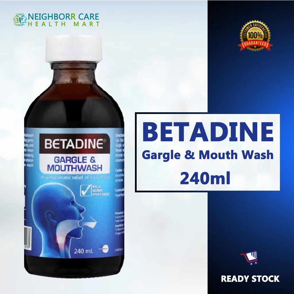 Betadine Gargle & Mouth Wash 240ml ( MINT FLAVOUR ) Shopee Malaysia