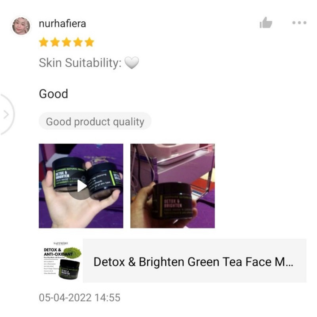 [Powder] Detox & Brighten Green Tea Powder Face Mask [FOR BLACKHEADS