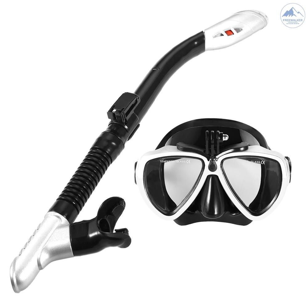 FWLixada Snorkeling Mask Snorkel Set Antifog Swimming Diving Goggles