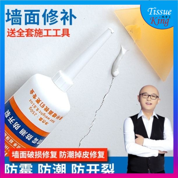 [Ready Stock] 250g/1kg/1.8kg Wall Repair Cream White Waterproof Wall