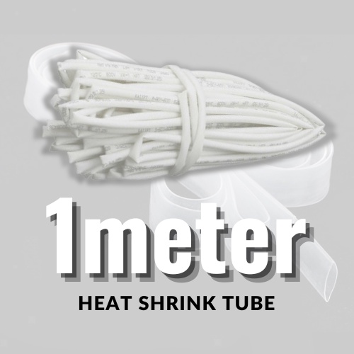 1 Meter Heat Shrink Tube Heat Shrinkable Sleeving White Color 2.5mm3mm
