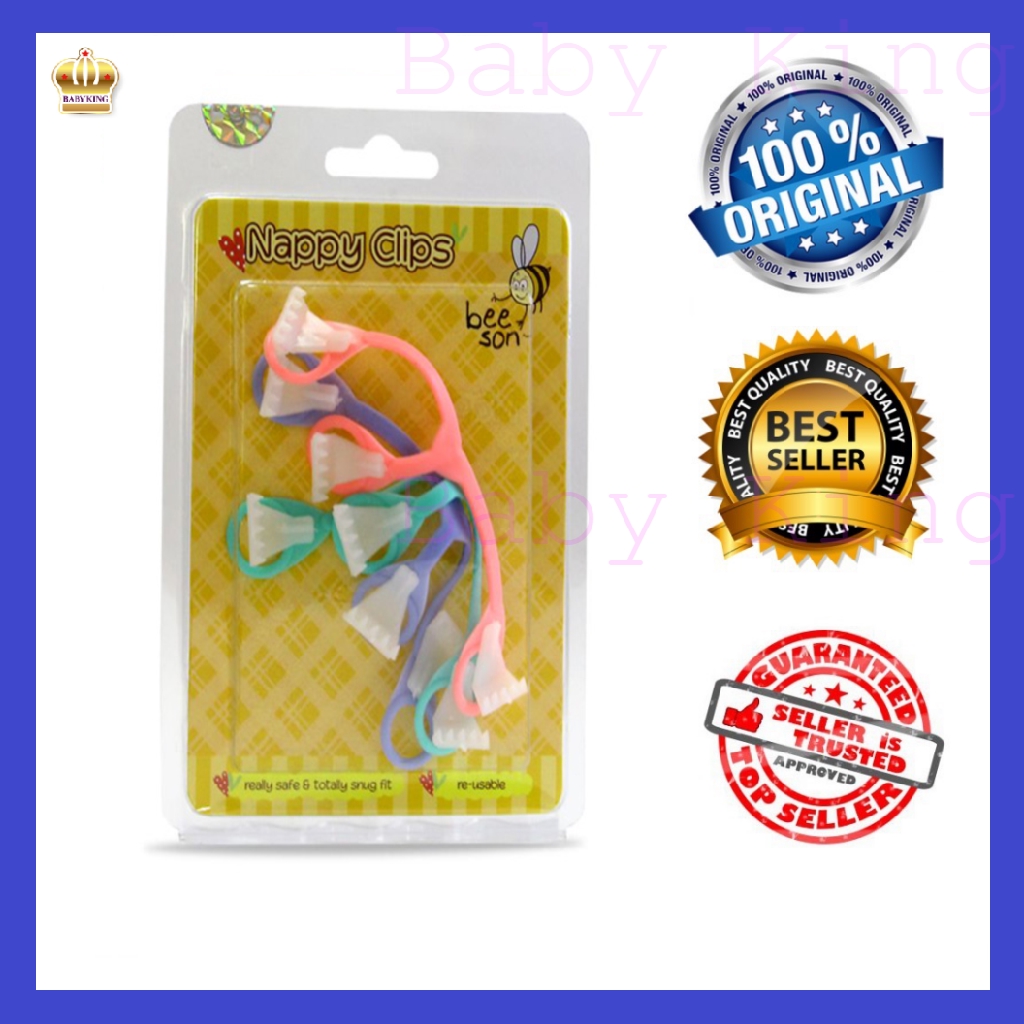 Original Beeson Baby Napkin Nappy Clips Clip Fastener Shopee Malaysia