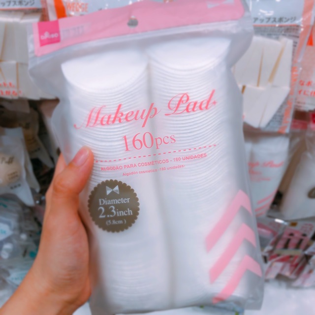 Daiso Makeup Pad Cotton Pad Thick Cotton Soft Cotton Wipe Ready Stock