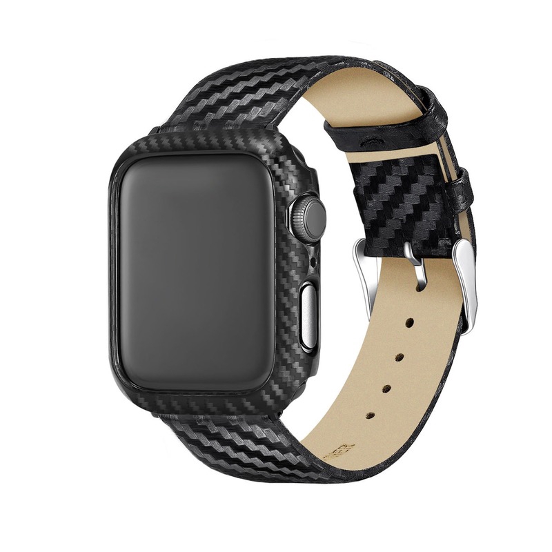 Suit Carbon Fiber Band + Case For Apple Watch 6 5 4 3 2 SE