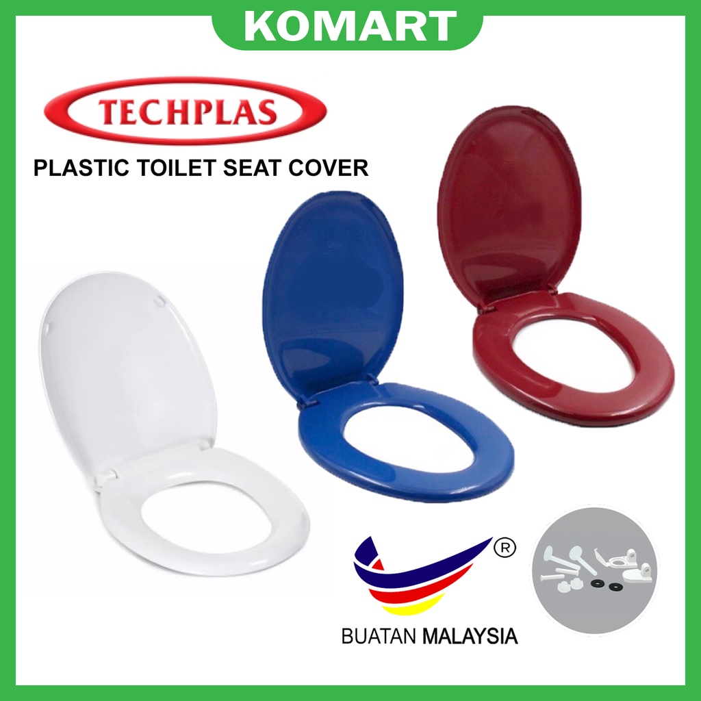 【BUATAN MALAYSIA】Techplas Toilet Seat Cover Toilet Bowl Plastic Cover