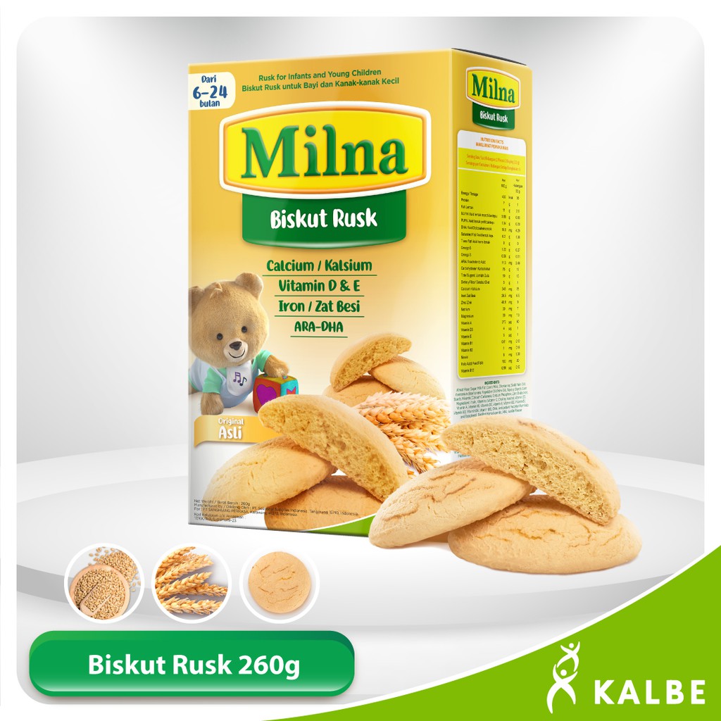 Milna Baby Rusk Original (260g) For 6+ Babies Shopee Malaysia