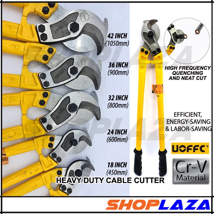 Cable Cutter UOFFC Heavy Duty CRV Cable Cutter Wire Rope Cutter Copper