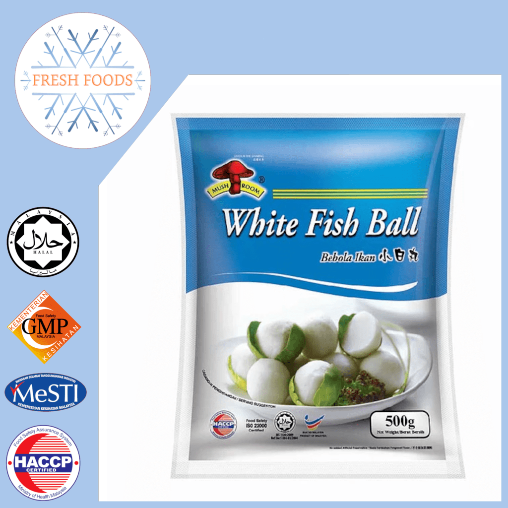 Mushroom Frozen White Fish Ball (S) Shopee Malaysia