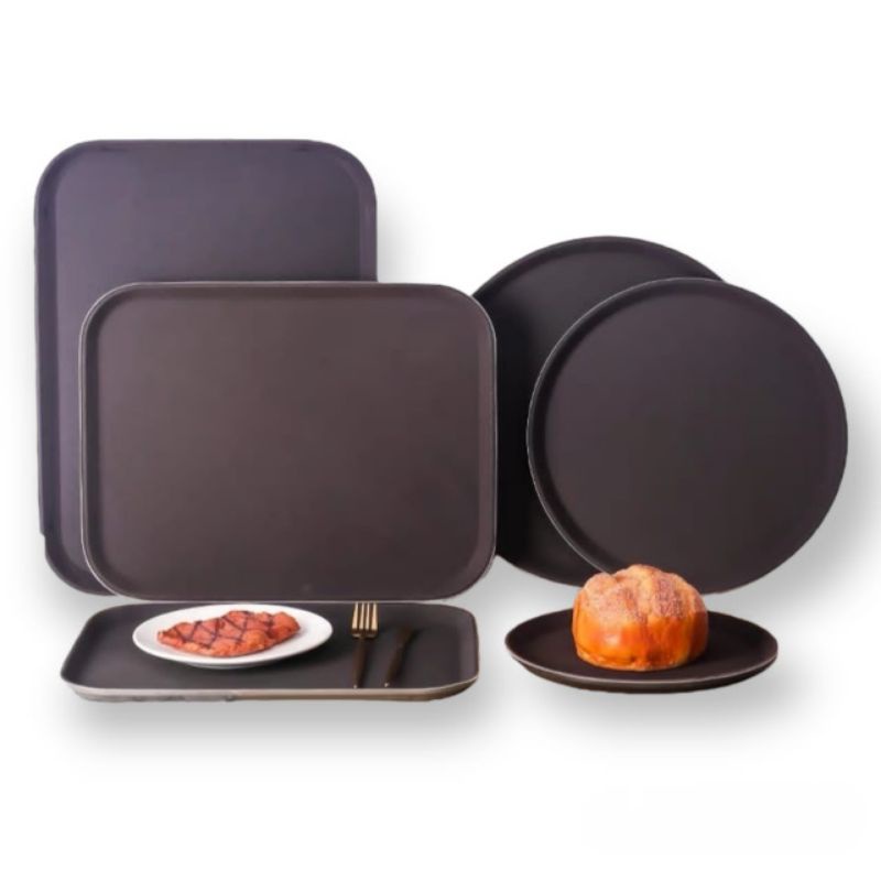 Wooden Tray Jewelry Necklace Storage Food Plate Solid Wood Oval Cake