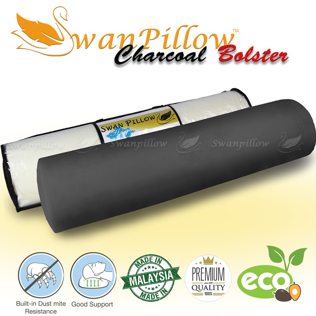 SwanPillow Latex Charcoal Bolster Shopee Malaysia