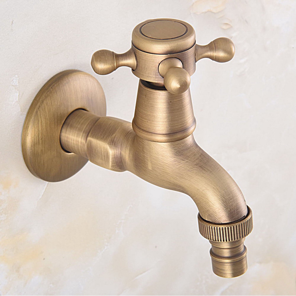 Bathroom Faucet Luxury Antique Brass Water Tap Decorative Outdoor