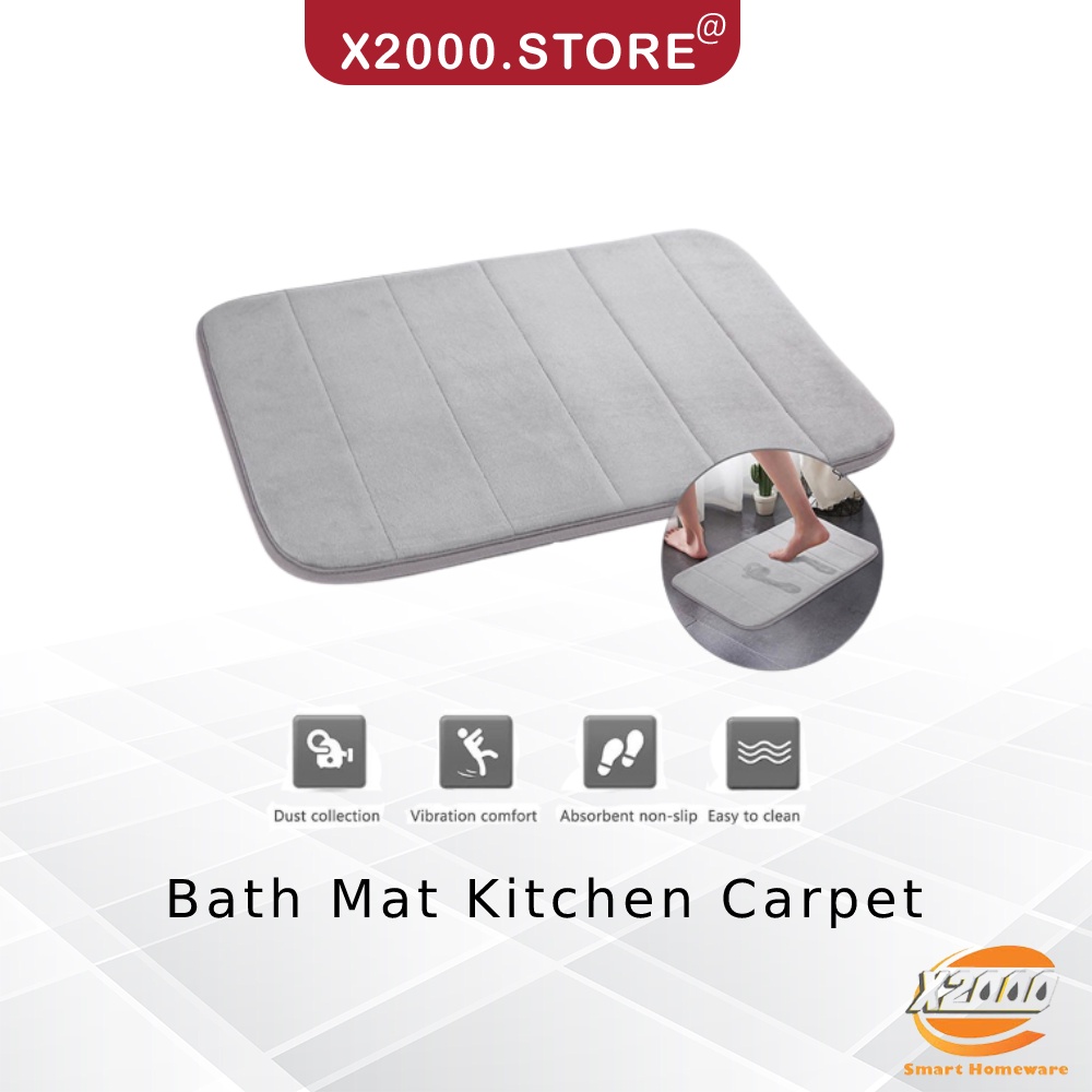 Bath Mat Kitchen Carpet 40*60cm Set Bathroom Carpet Water Absorption