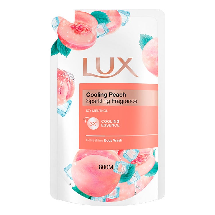 Lux Liquid Body Wash Cooling Peach Refill 800ml Shopee Malaysia
