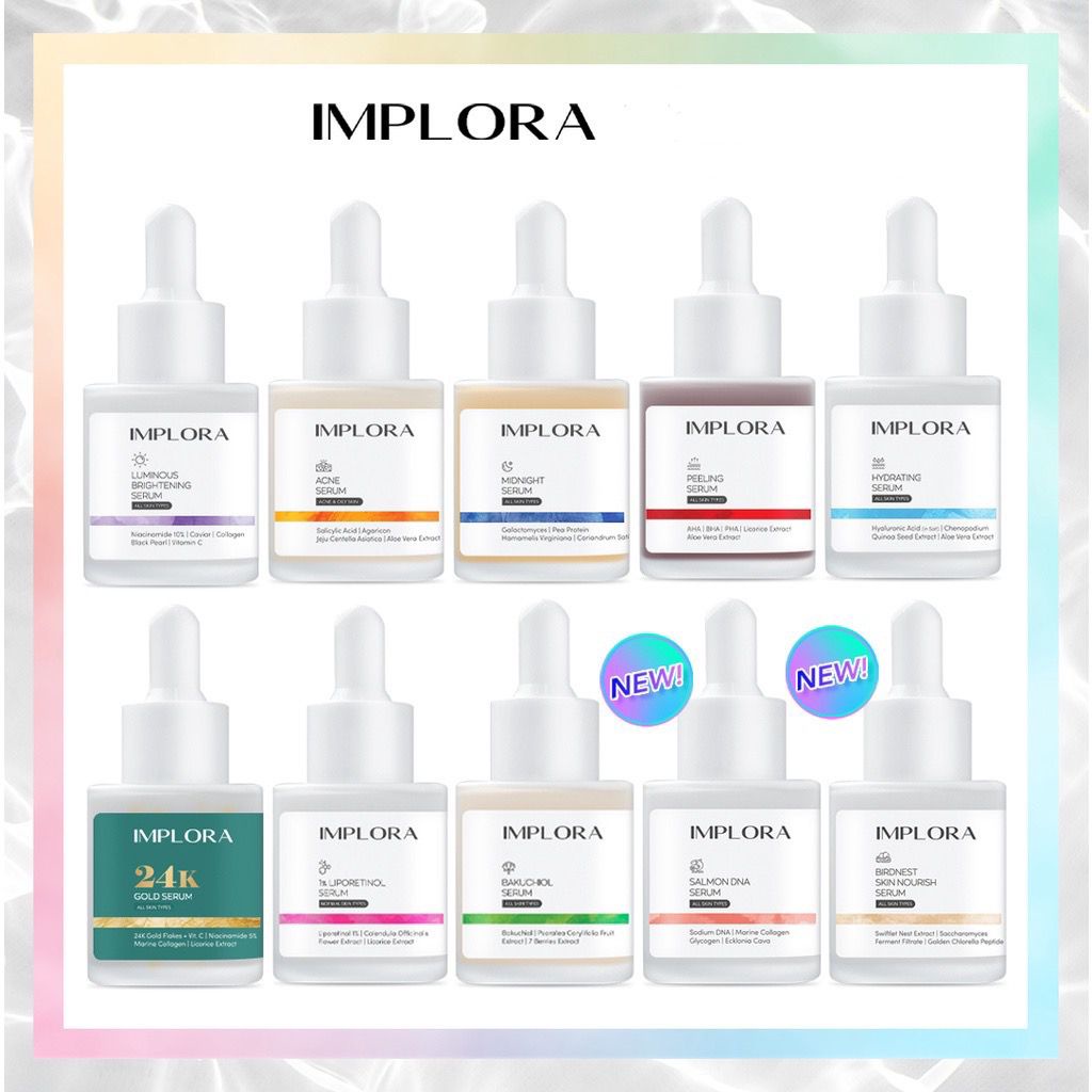 READY MALAYSIA Implora Face Serum Acne Midnight Peeling Luminous