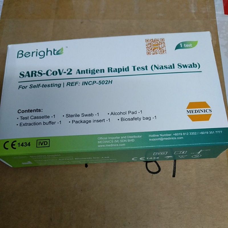 BERIGHT Covid Self Test Kit Shopee Malaysia