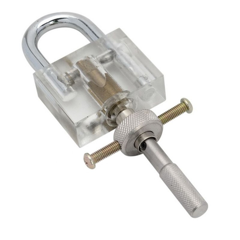 Home & Garden Transparent Disc Type Padlock with Disc Detainer Bump Key Lock Opener Tool nazaha.ps
