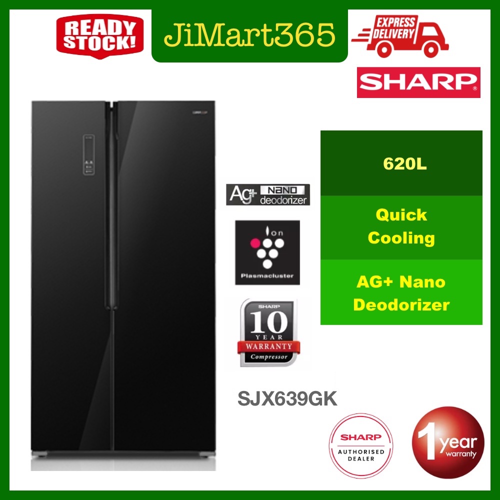 Sharp 620L Inverter Side By Side 2 Door Fridge SJX639GK Shopee Malaysia