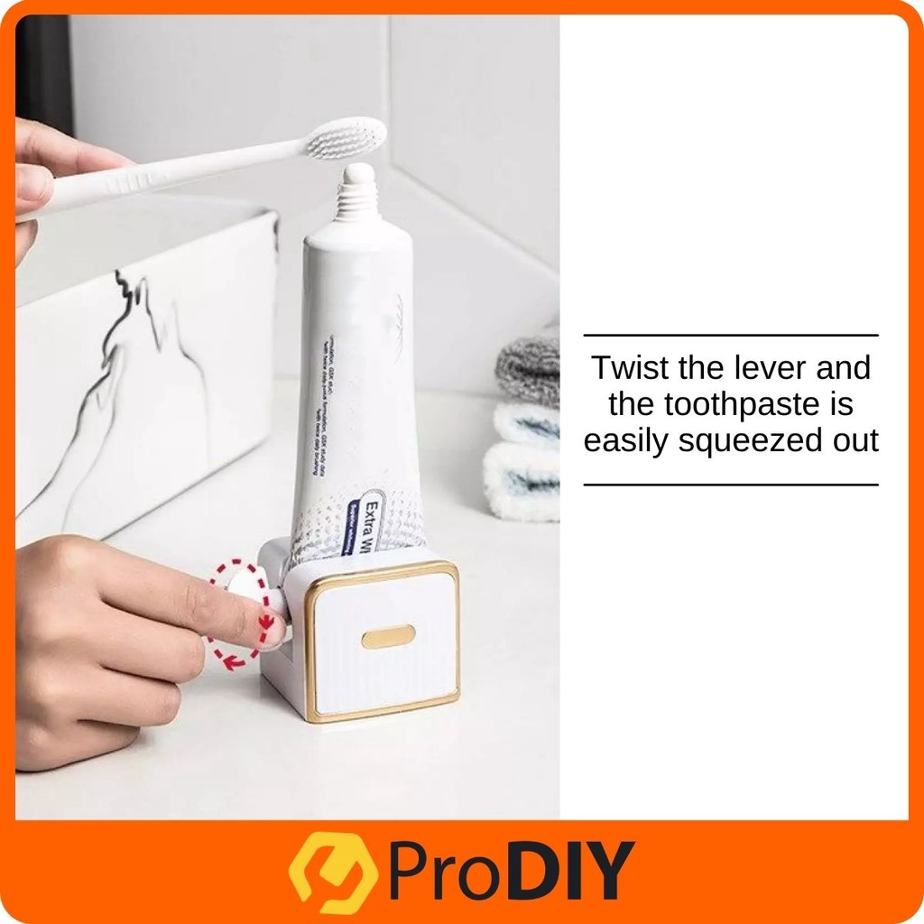 Wall Mounted Toothpaste Squeezer Dispenser Push Tube Roller Rotate