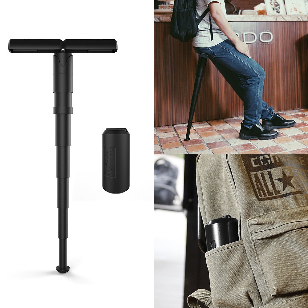 New Portable Folding Seat Travel Telescopic Chair Sit Stand Stool Stick