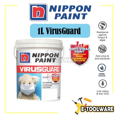 1L Nippon Paint VirusGuard Interior Wall Paint (Virus Guard AntiViral