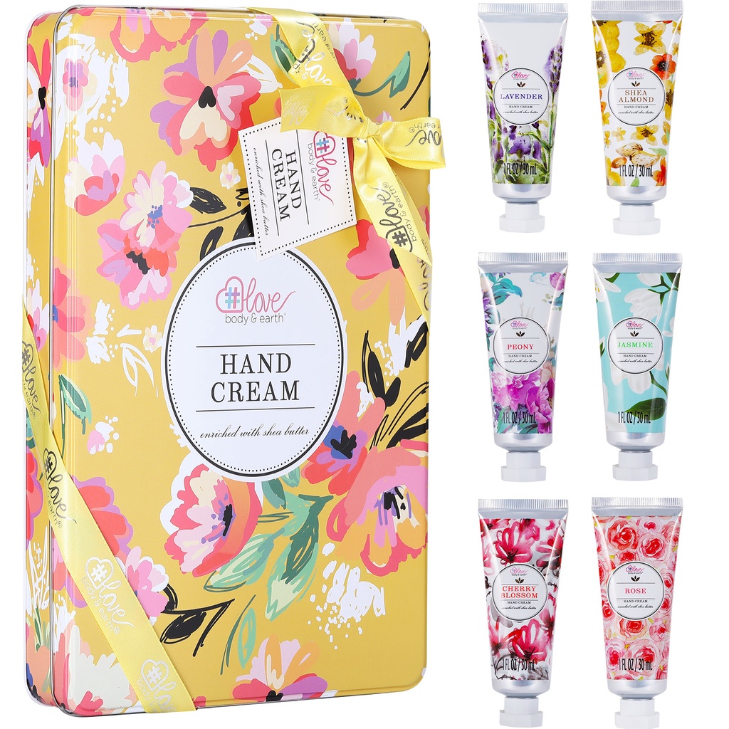 Body & Earth Love 6Pcs Hand Lotion/Cream Gift Set Christmas Gifts Box
