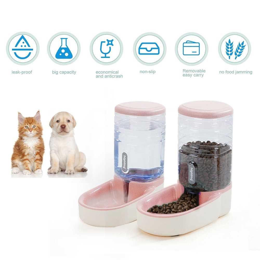 Automatic Pets Gravity Water Dispenser Set Small Big Dogs and Cats