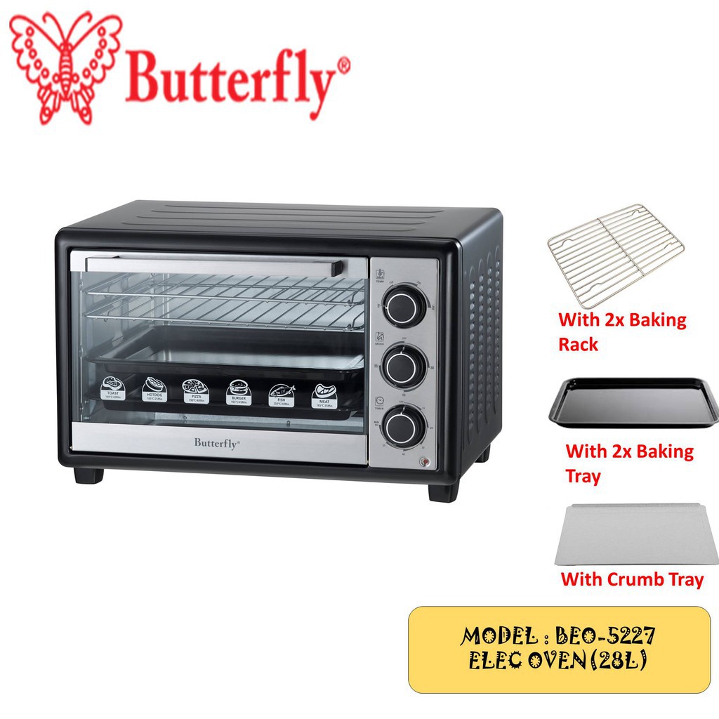BUTTERFLY ELECTRIC OVEN BEO5227 (28L) Shopee Malaysia