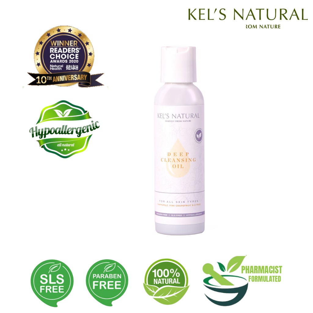 Kel's Natural Facial Cleansing Oil Natural make remover face cleanser
