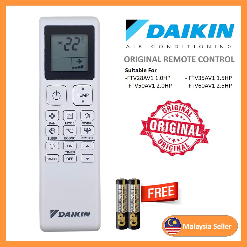 100 Genuine Original Daikin Aircond Air Cond Air Conditioner Remote