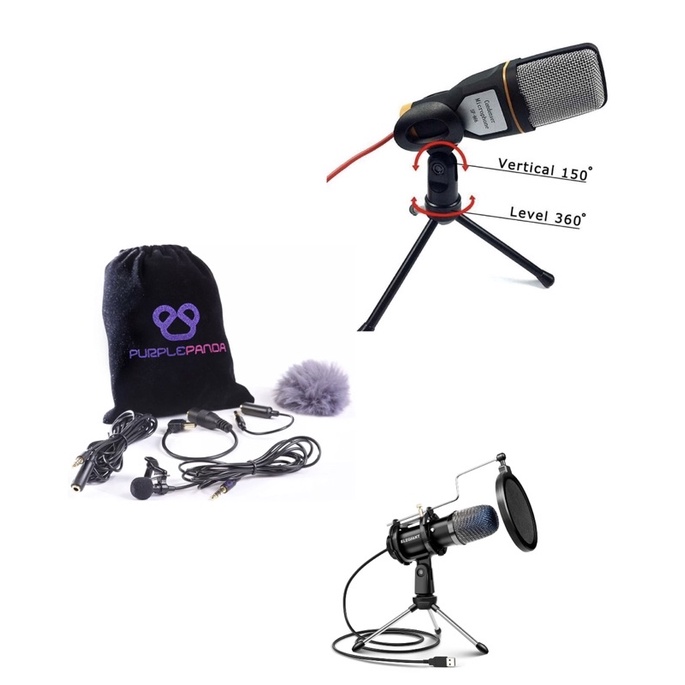 Microphone (Purple Panda/Elegiant/iUKUS) | Shopee Malaysia