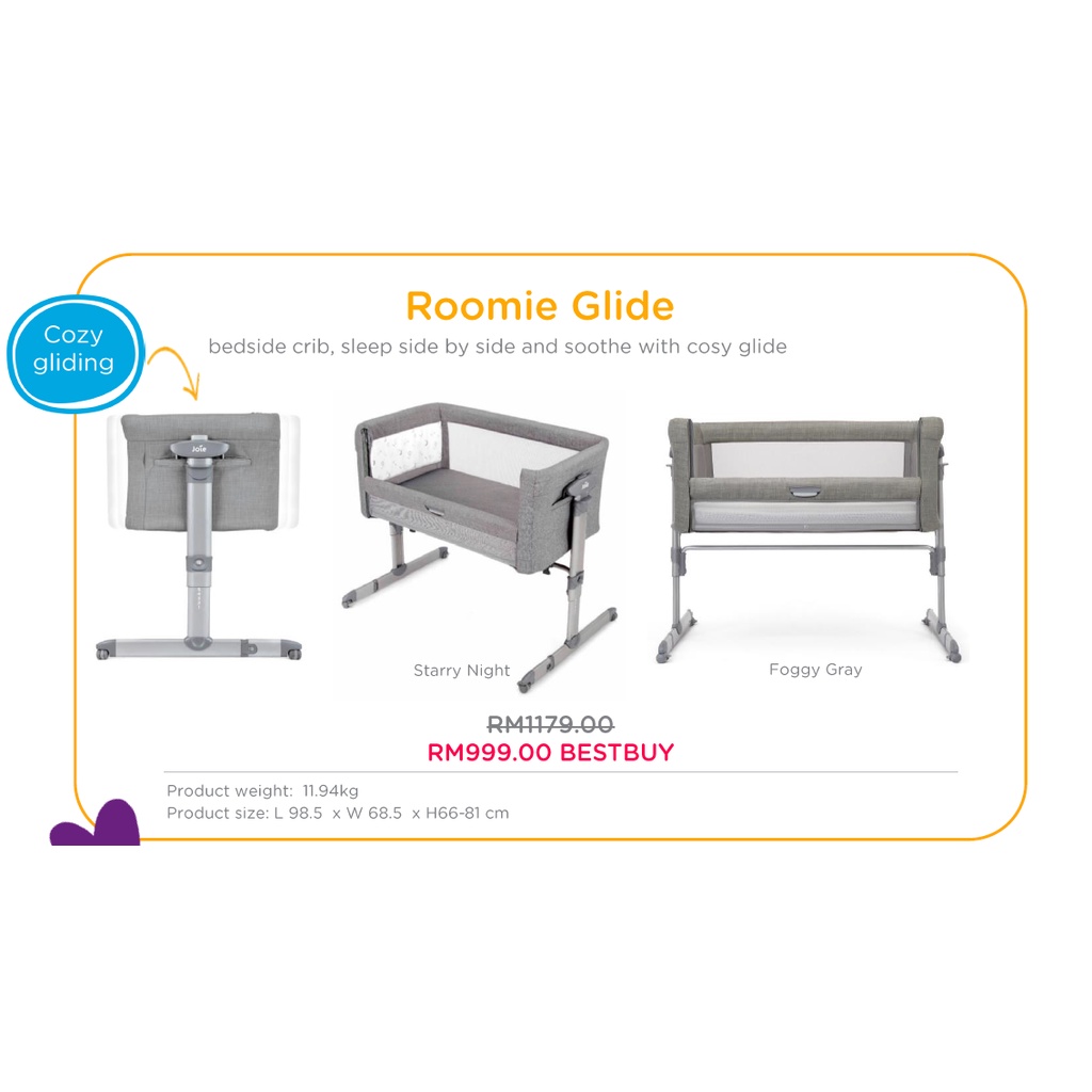 Joie Roomie Glide Cozy Gliding FREE ROOMIE ORGANIC SHEET Shopee