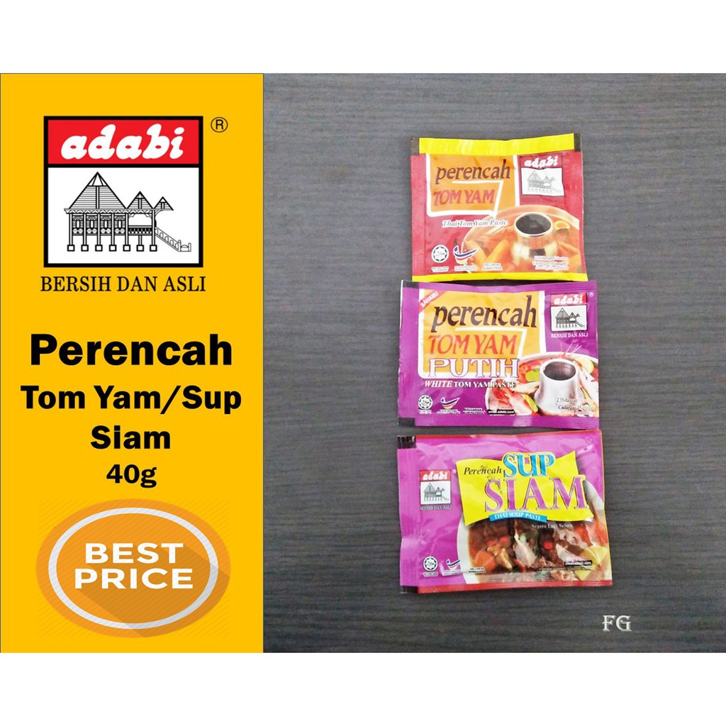 Adabi Perencah Tom Yam/Sup Siam 40g Shopee Malaysia