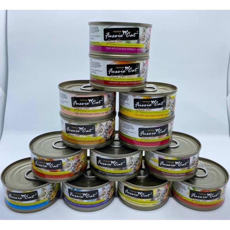 Fussie Cat Premium Black label 80g (AAFCO Complete Cat Food) Cat Canned