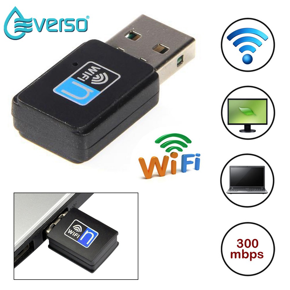 300Mbps Wireless Dongle Adaptor Wifi Mini USB Adapter 802