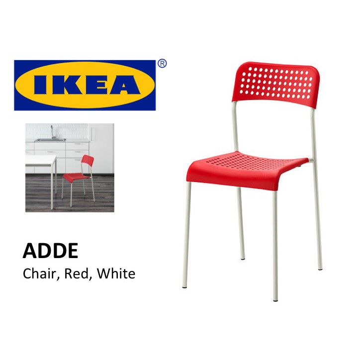 IKEA ADDE Chair/ Outdoor Chair/ Dining Chair (Red) Shopee Malaysia