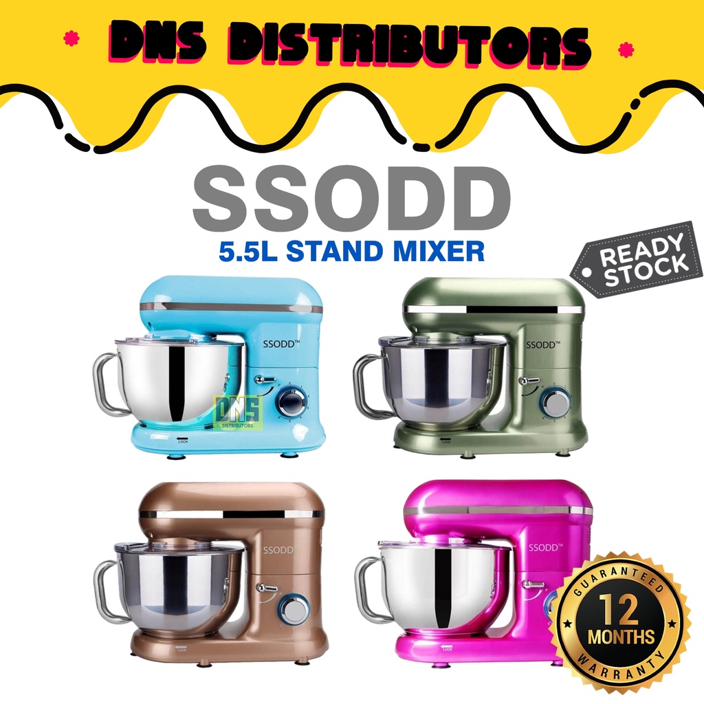 ⚡FAST SHIPPING⚡SSODD 5.5L Stand Mixer SM1519N Beater Dough Hook Whisk