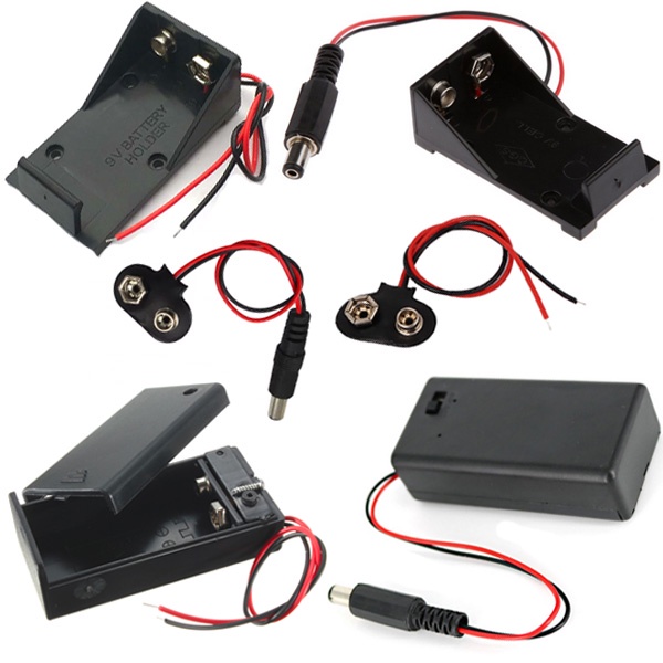 9V Battery Snap (DC Snap), 9V DC Connector DC Jack, 9V Battery Holder