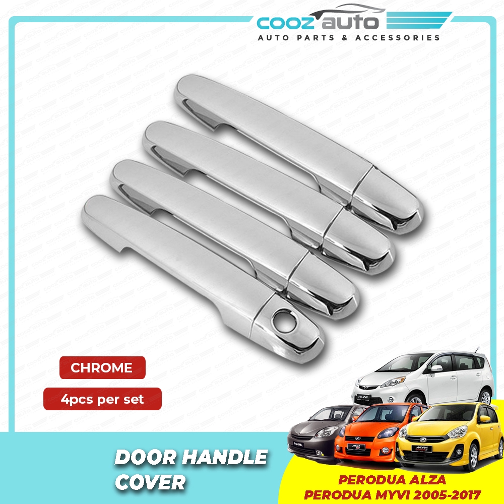 Perodua Alza Myvi 2005 2017 Door Handle Cover Chrome Protector Guard