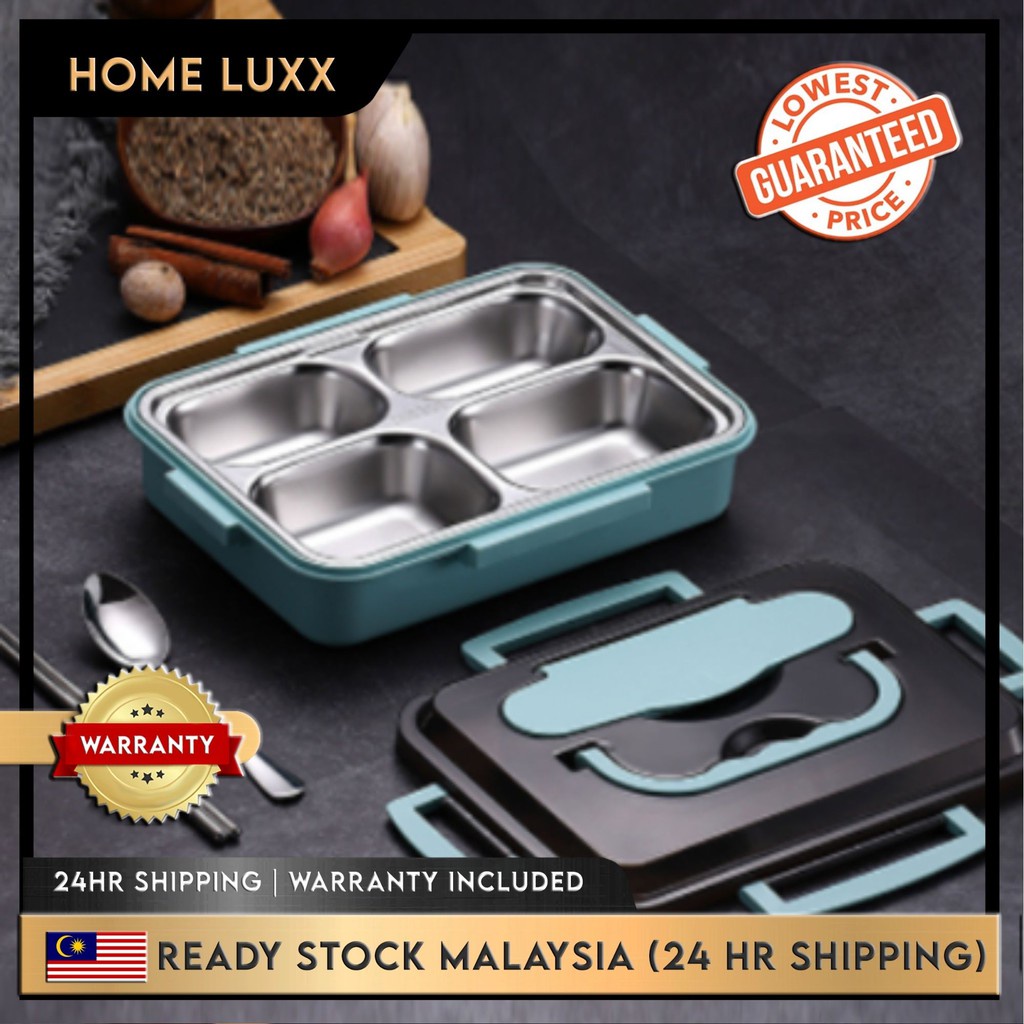 Lunch Box Bento 304 Stainless Steel 4/5 Compartments School Food