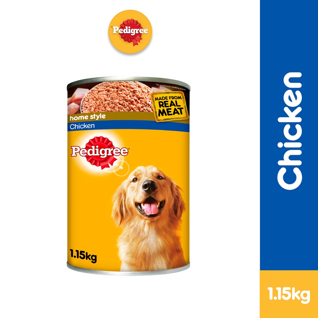 PEDIGREE Dog Food Can Dog Wet Food in Chicken Flavor, 1.15kg. Dog