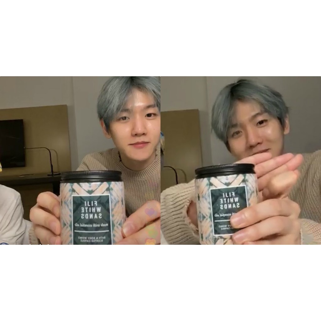 EXO Baekhyun Fiji White Sands 3Wick Candle Bath and Body Works