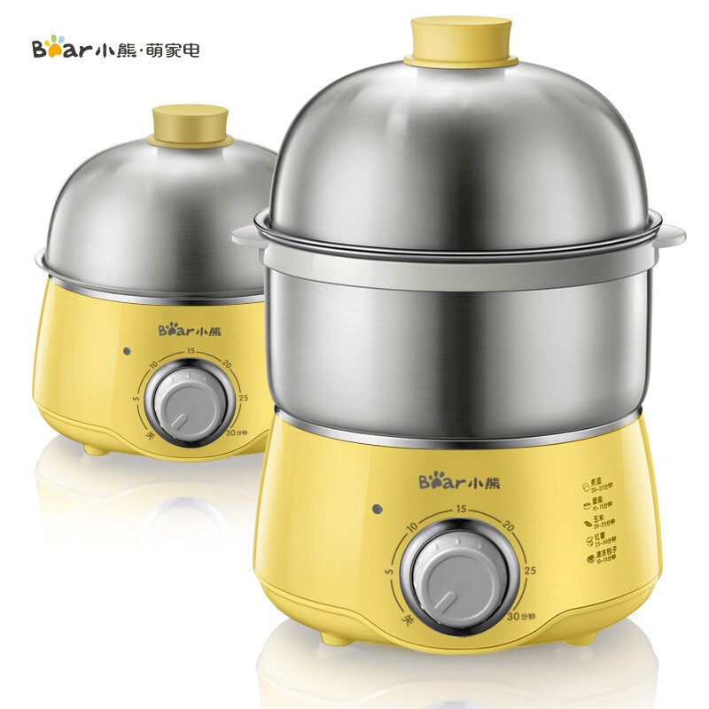 Bear Egg Boiler Home Breakfast Maker Double Stainless Steel ZDQA14X2