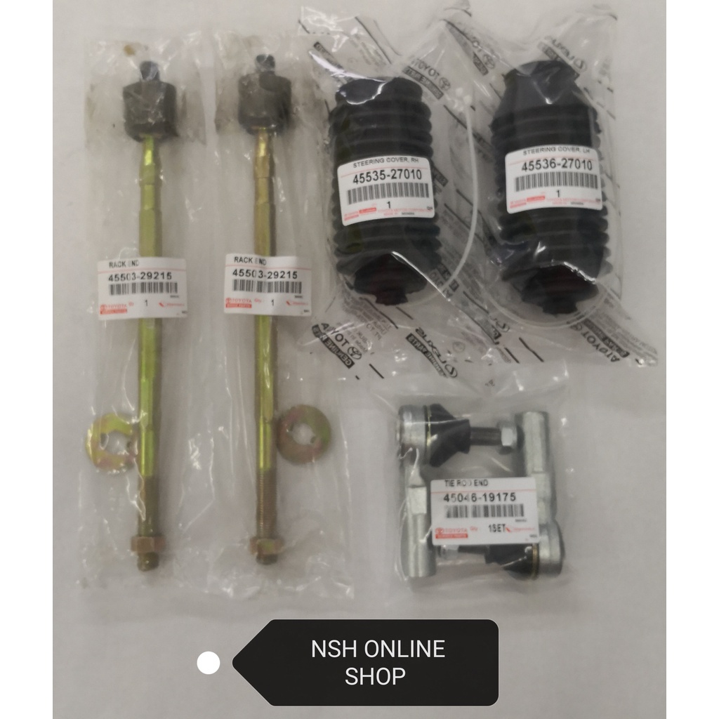 Tie Rod End+Rack End+Steering Boot Cover (Toyota Oem) for Toyota Unser