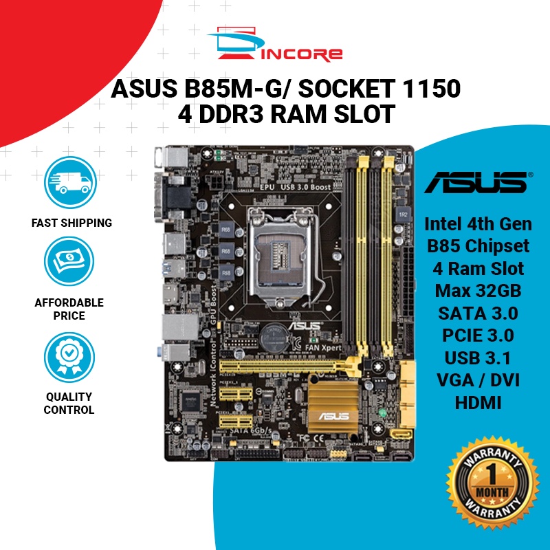 Asus B85MG / B85ME / B85ME R2.0 Socket 1150 Intel B85 Motherboard