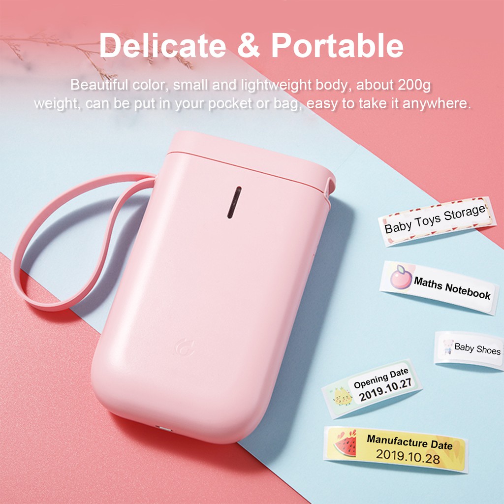 D11 Portable Handheld Thermal Label Printer Wireless BT Label Maker