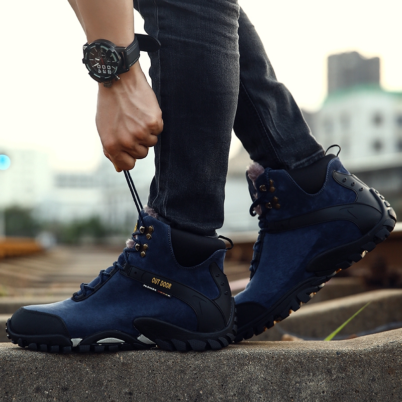 Help waterproof motorcycle riding men plus velvet shoes two offroad