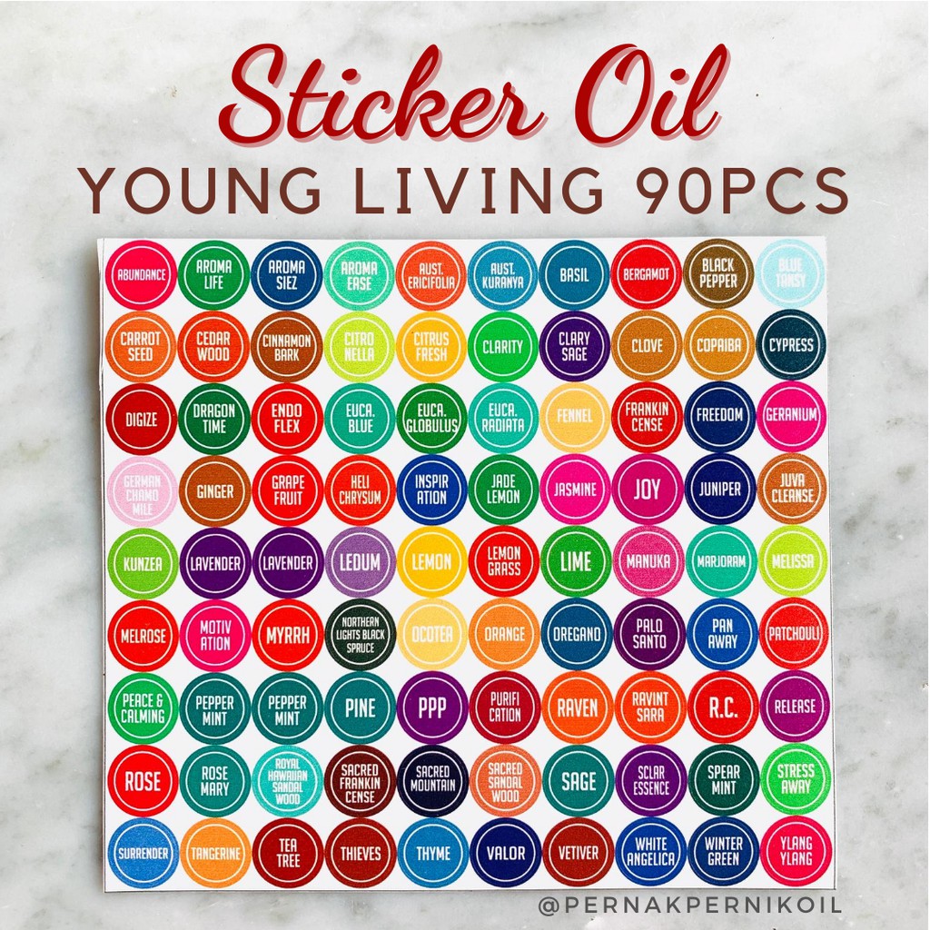 Sticker Essential Oil 90pcs Complete Stickers Label Young
