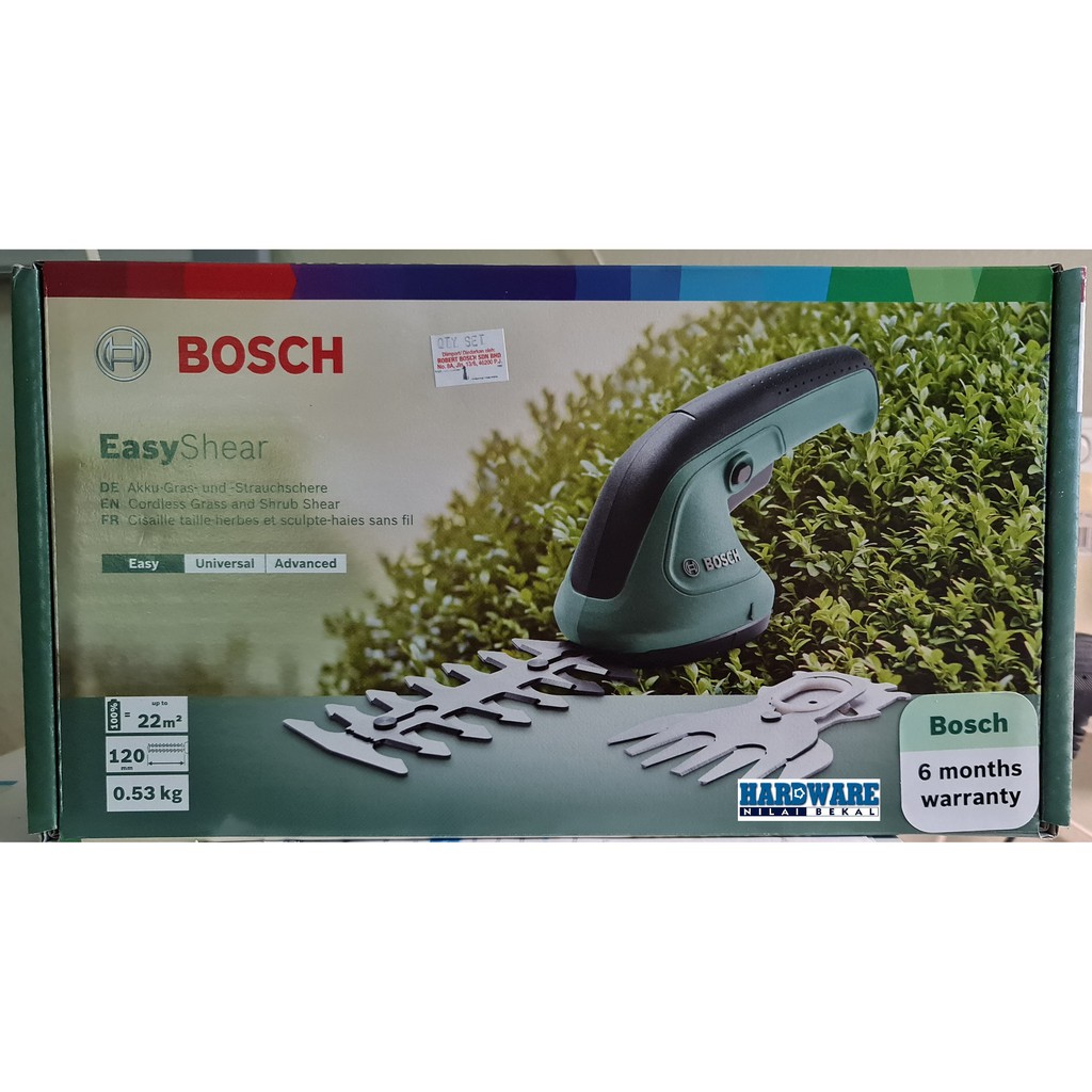 BOSCH EasyShear Cordless shrub and grass shear set | Shopee Malaysia