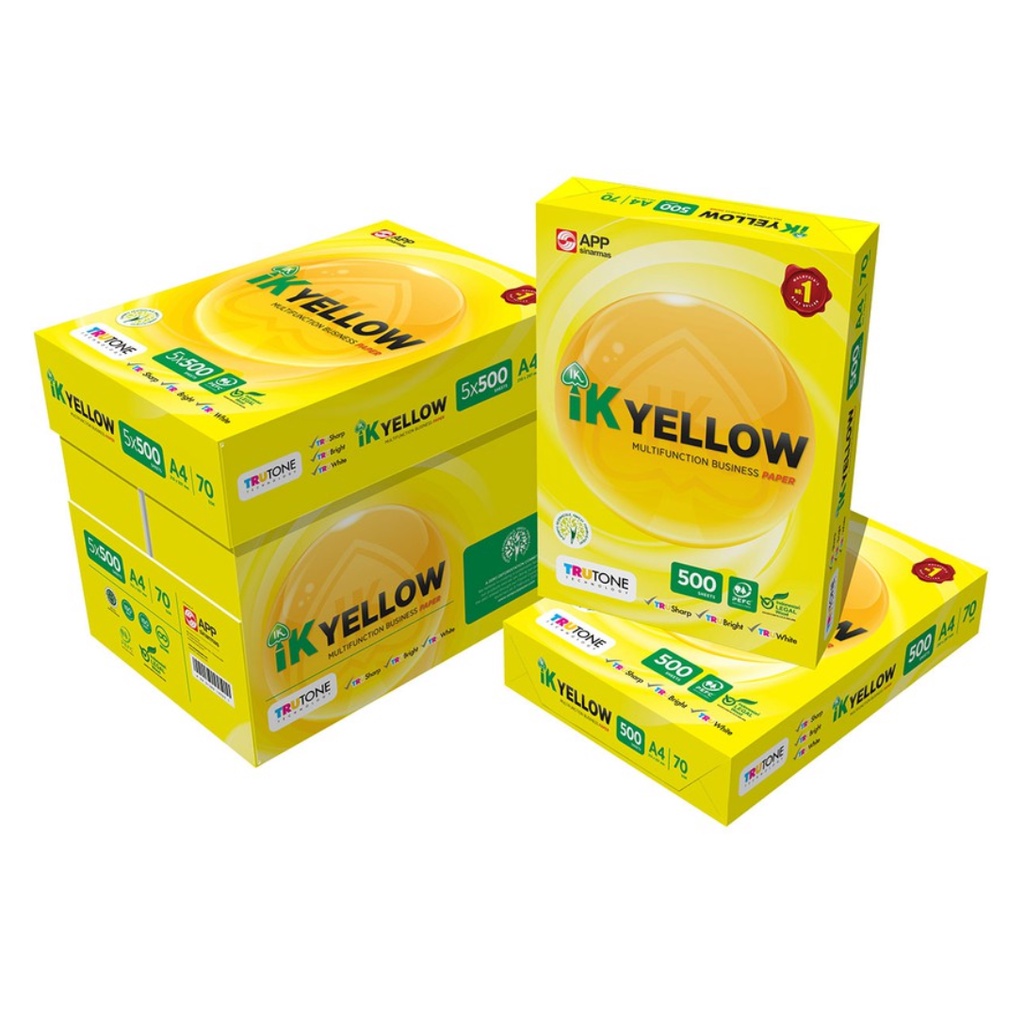 ik yellow a4 paper 500 sheet Shopee Malaysia